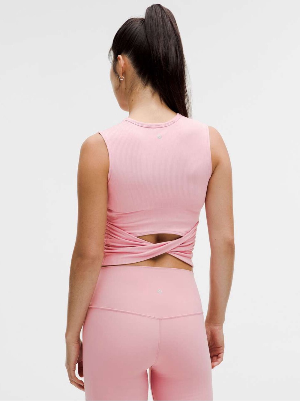 Lululemon All It Takes Back-Twist Ribbed Tank Top Pink Tide